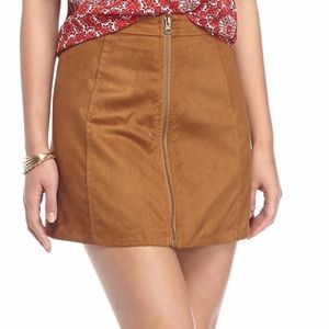 Brown Suede Skirt